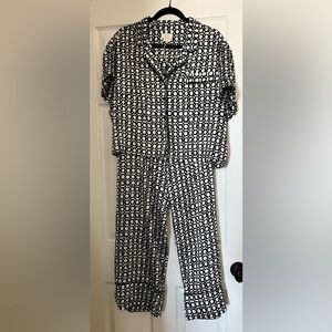 Kate Spade Lattice Print Silk PJs